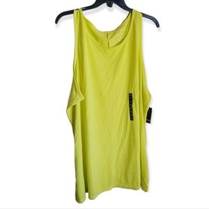 NWT Torrid Neon Yellow Tunic Length Tank Top Size 4X